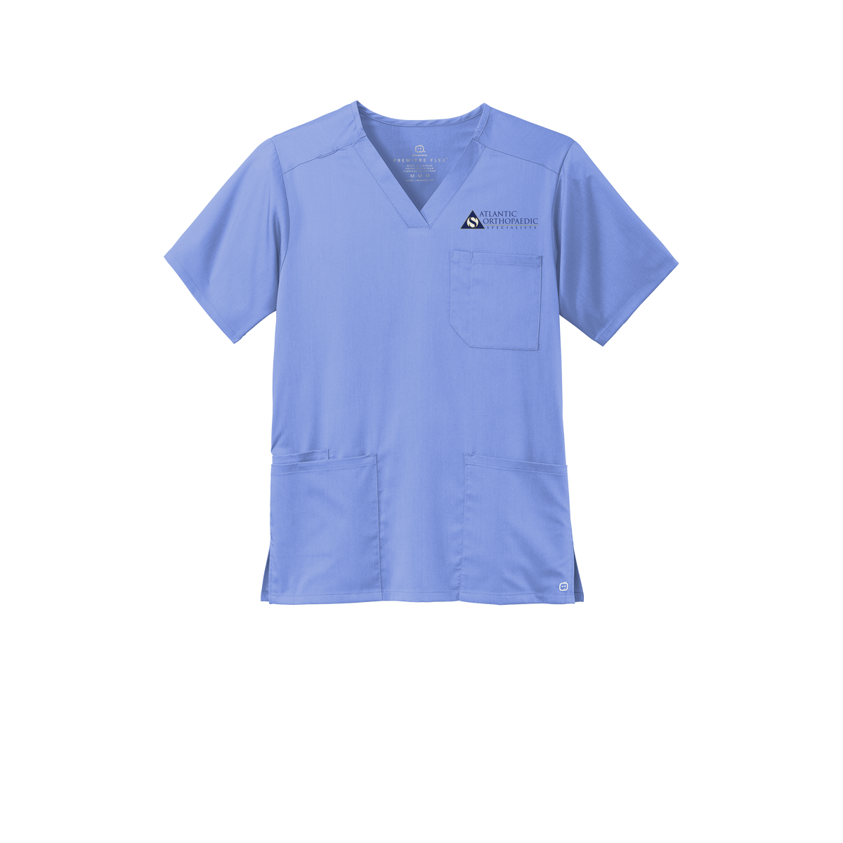 atlanticortho-wink-mens-premiere-flex-v-neck-embroidery-leftchest-WW5068-ceil-flat-front