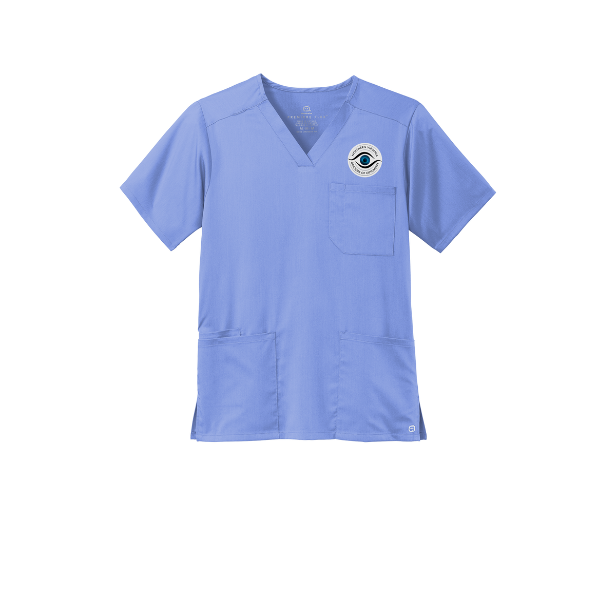 novaeyedocs-wink-mens-premiere-flex-v-neck-embroidery-leftchest-WW5068-ceil-flat-front
