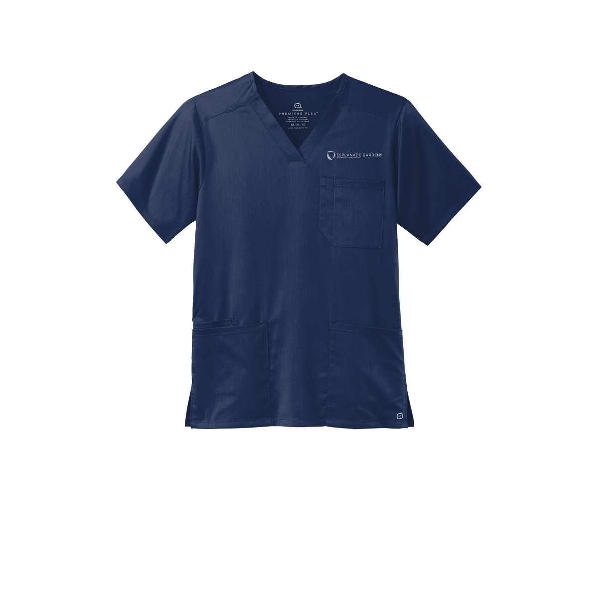 esplanadeseniorcampus-wink-mens-premiere-flex-v-neck-embroidery-leftchest-WW5068-navy-flat-front