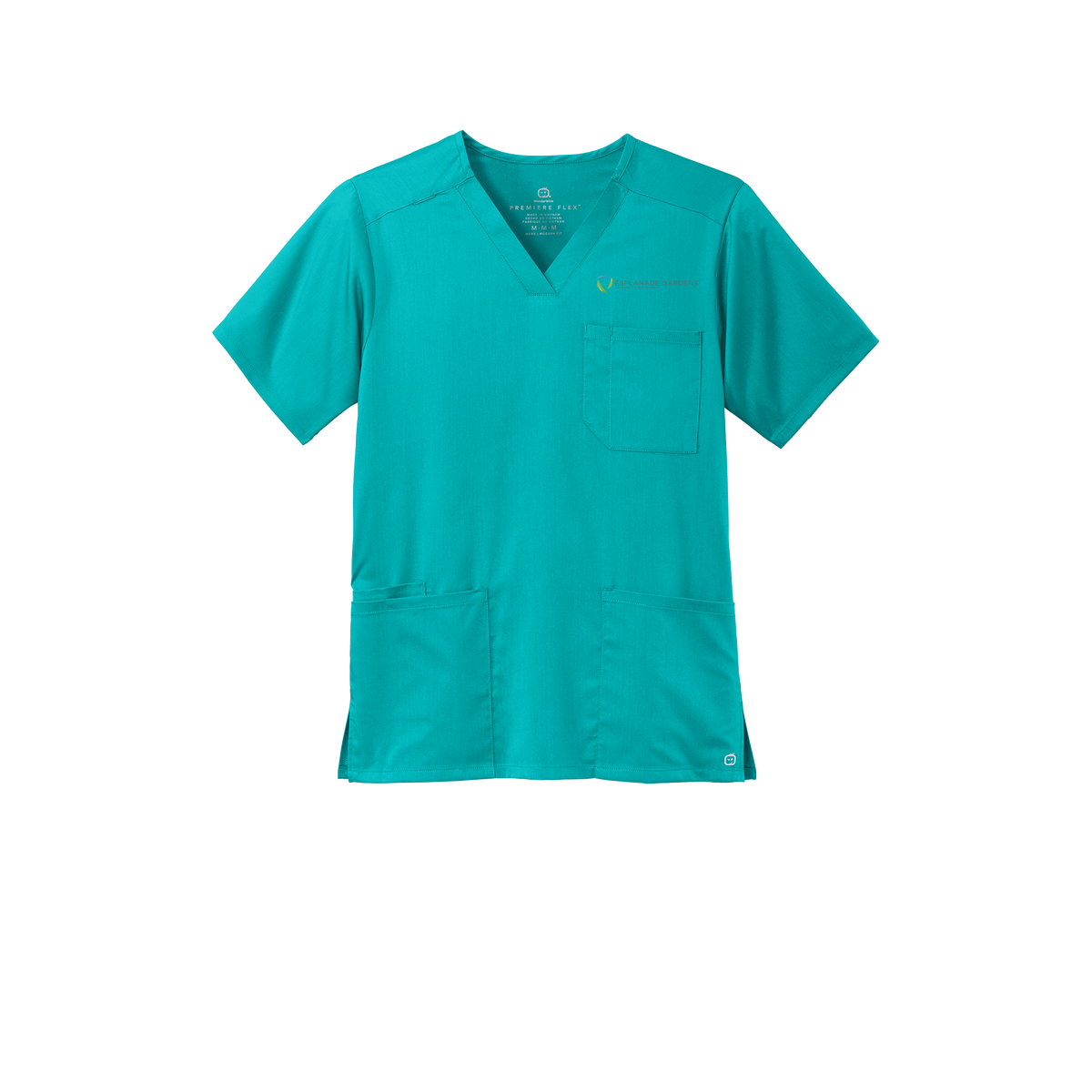 esplanadeseniorcampus-wink-mens-premiere-flex-v-neck-embroidery-leftchest-WW5068-teal-flat-front