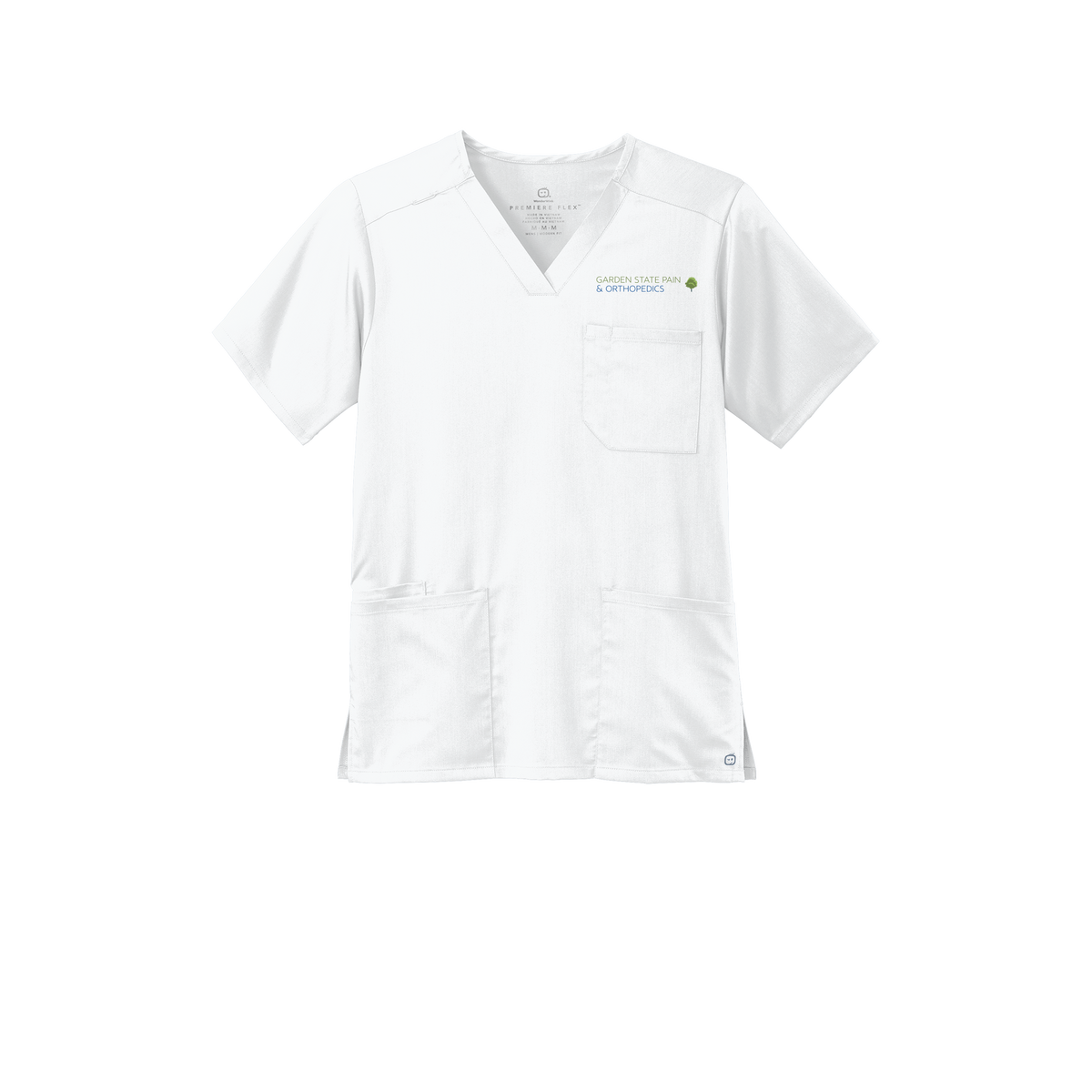 gardenstatepain-wink-mens-premiere-flex-v-neck-embroidery-leftchest-WW5068-white-flat-front