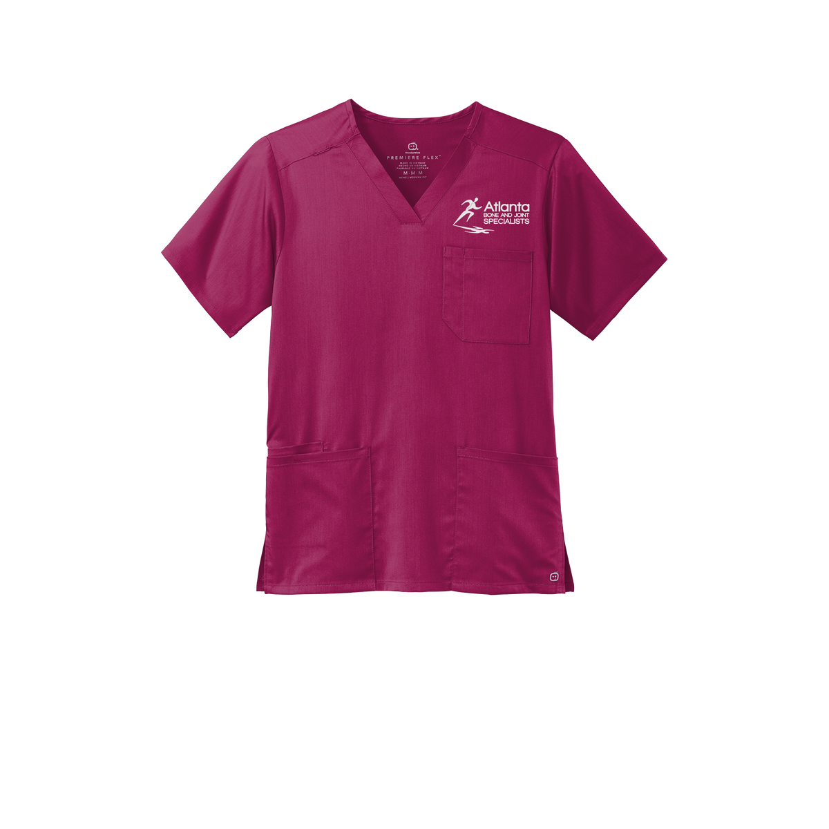atlantaboneandjoint-wink-mens-premiere-flex-v-neck-embroidery-leftchest-WW5068-wine-flat-front