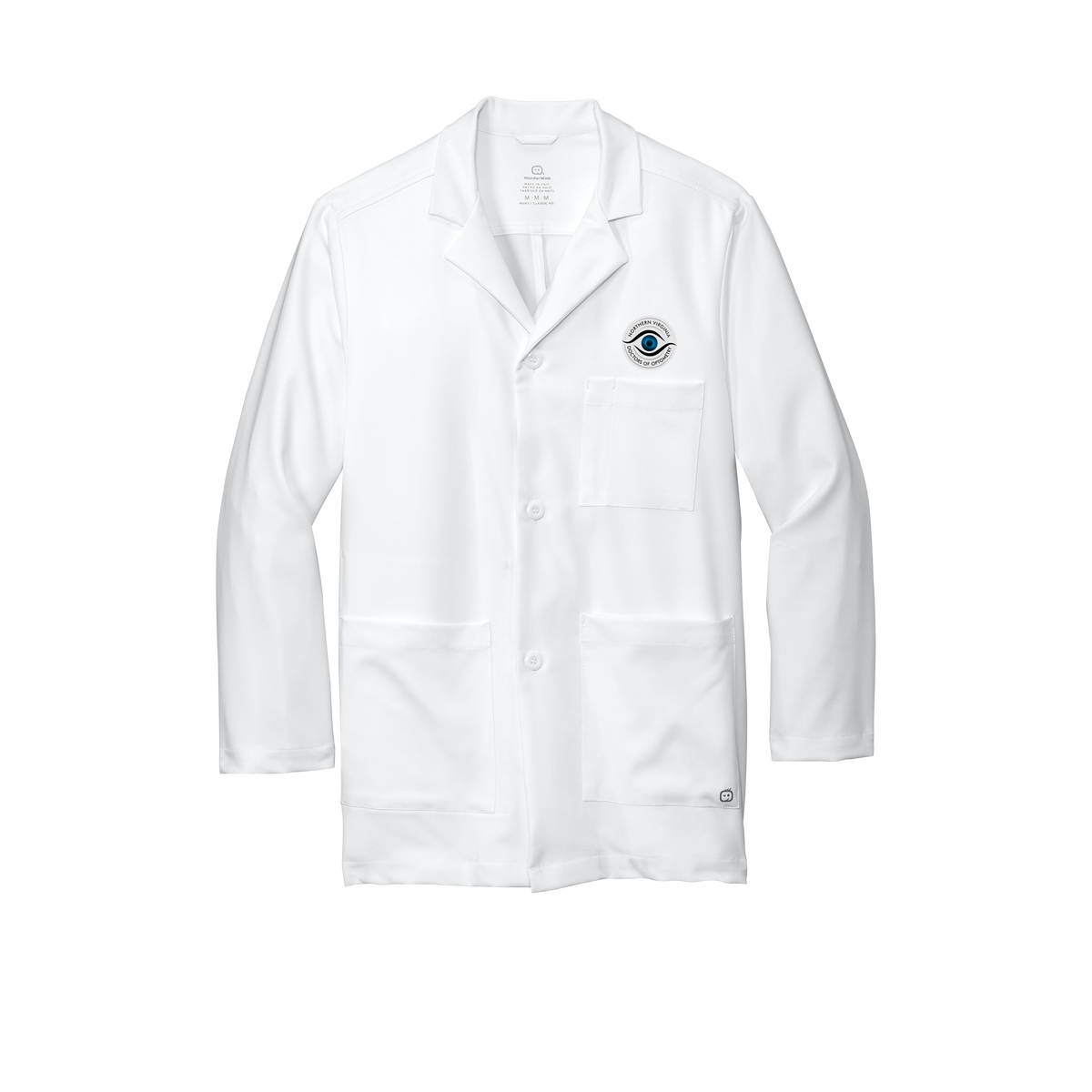 novaeyedocs-wink-mens-lab-coat-short-embroidery-leftchest-WW5072-white-flat-front