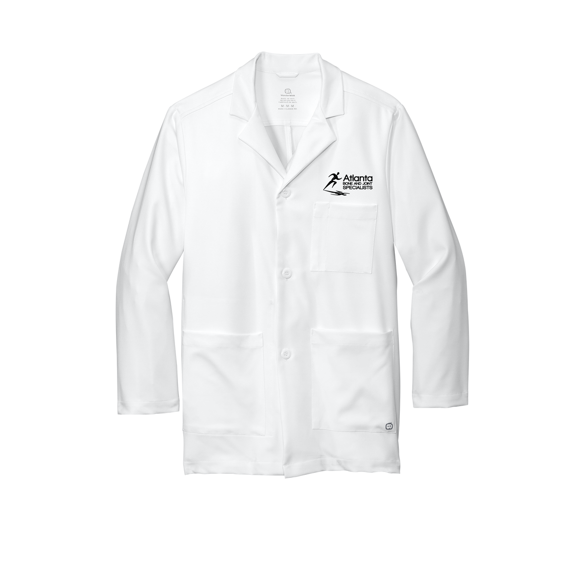 atlantaboneandjoint-wink-mens-lab-coat-short-embroidery-leftchest-WW5072-white-flat-front