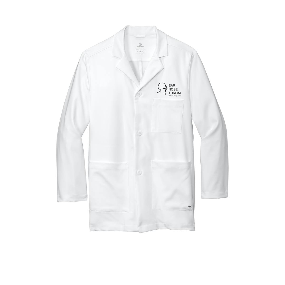 entnwa-wink-mens-lab-coat-short-embroidery-leftchest-WW5072-white-flat-front