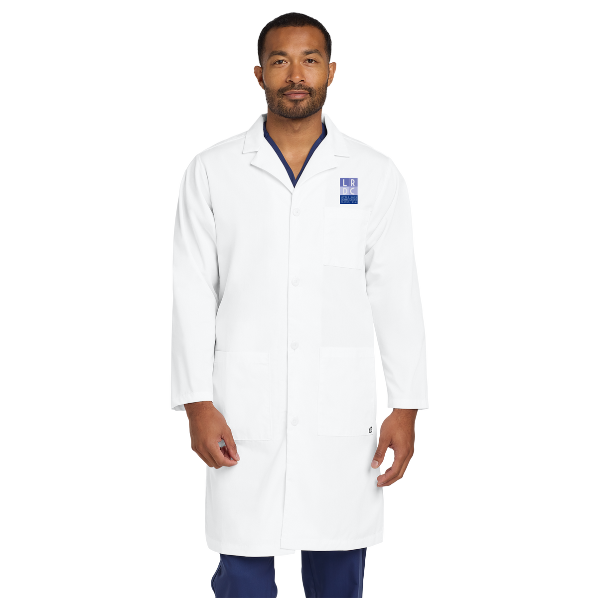 littlerockdermatology-wink-mens-lab-coat-long-primary-mockup