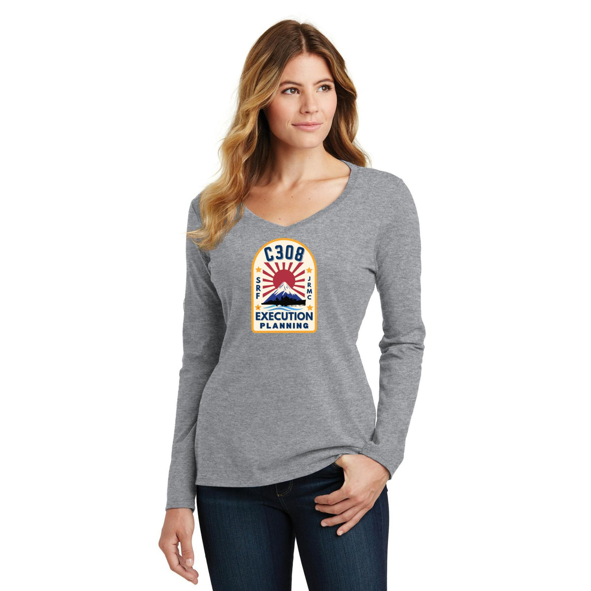 Women's Long Sleeve V-Neck Tee