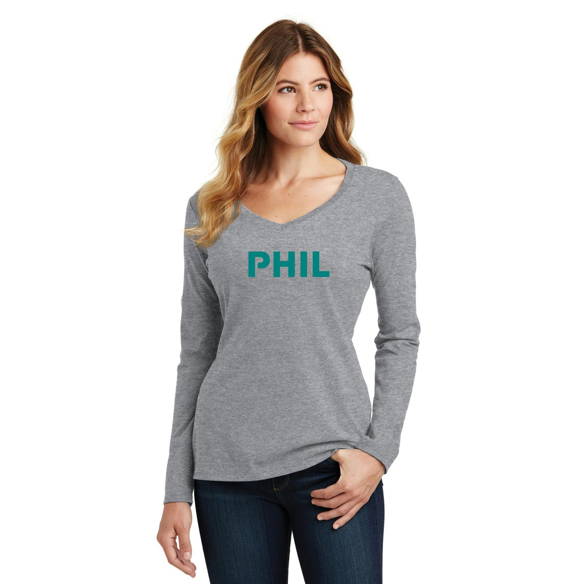 Women's Long Sleeve V-Neck Tee
