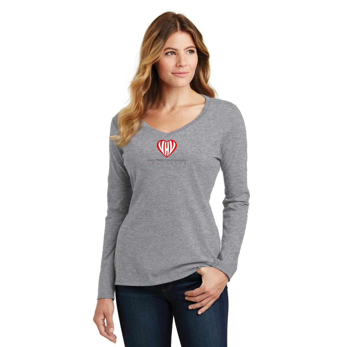 Women's Long Sleeve V-Neck Tee