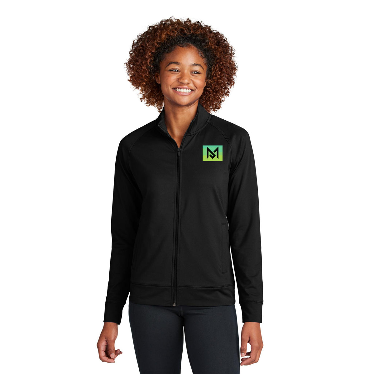 Sport-Tek® Women's Sport-Wick® Stretch Full-Zip Cadet Jacket