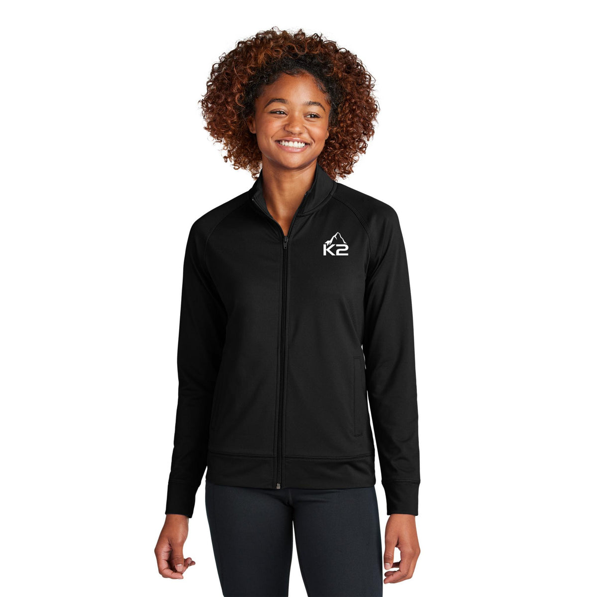 Sport-Tek® Women's Sport-Wick® Stretch Full-Zip Cadet Jacket