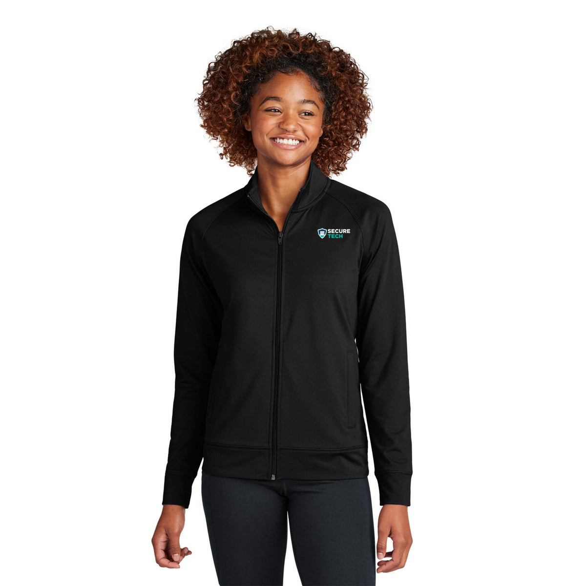 Sport-Tek® Women's Sport-Wick® Stretch Full-Zip Cadet Jacket