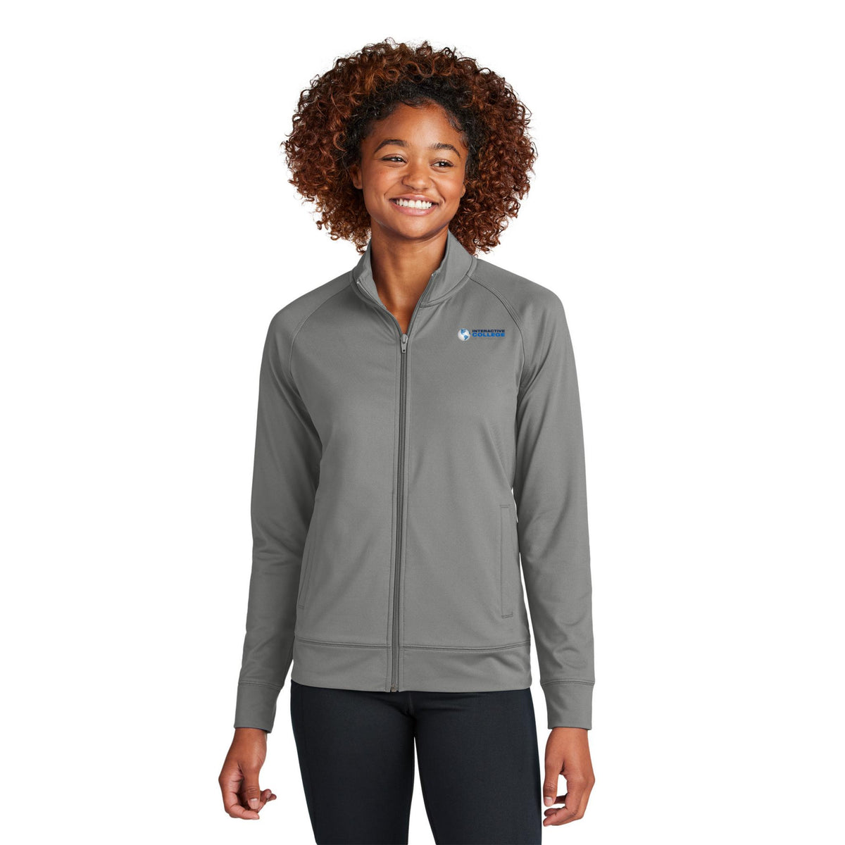 Sport-Tek® Women's Sport-Wick® Stretch Full-Zip Cadet Jacket