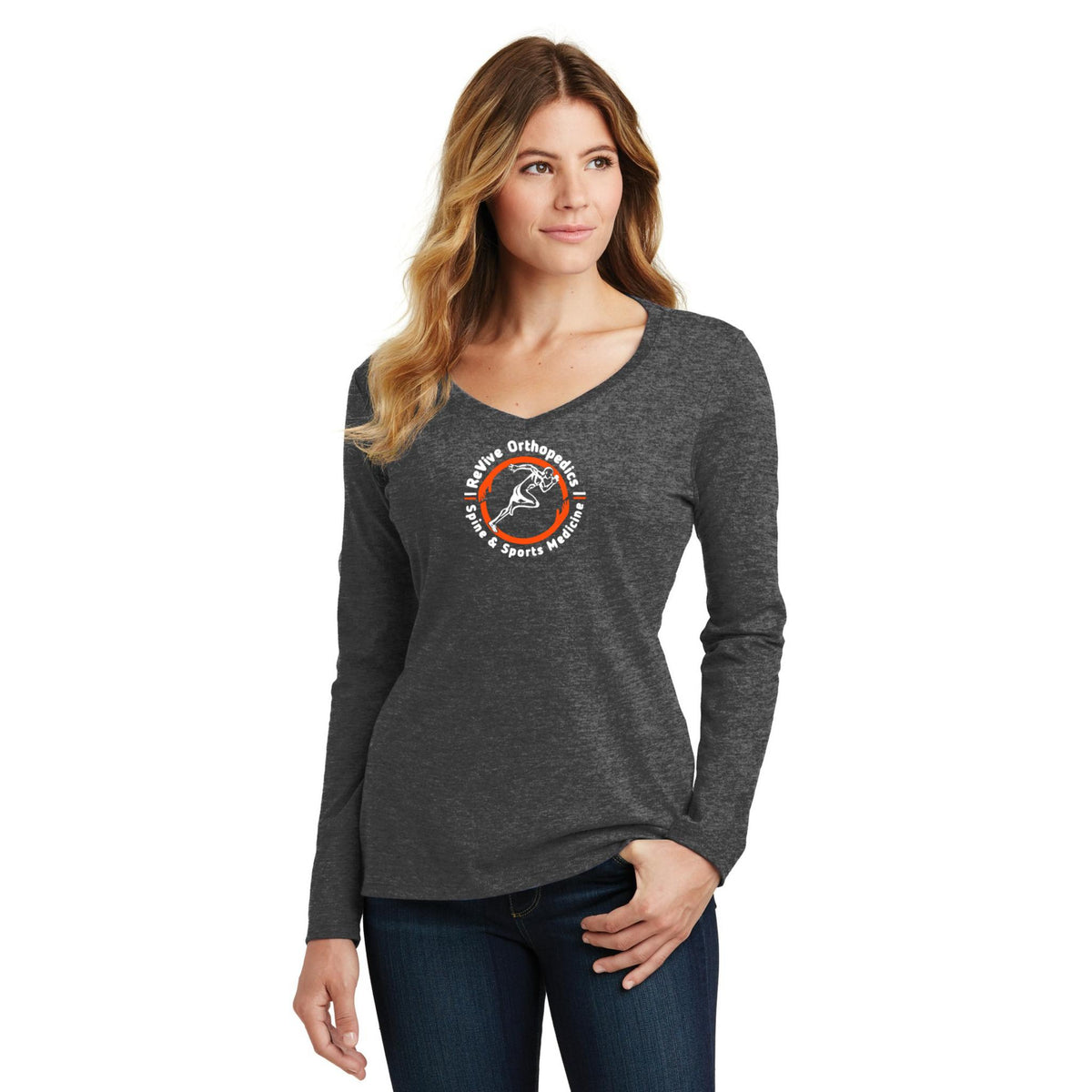 Women's Long Sleeve V-Neck Tee