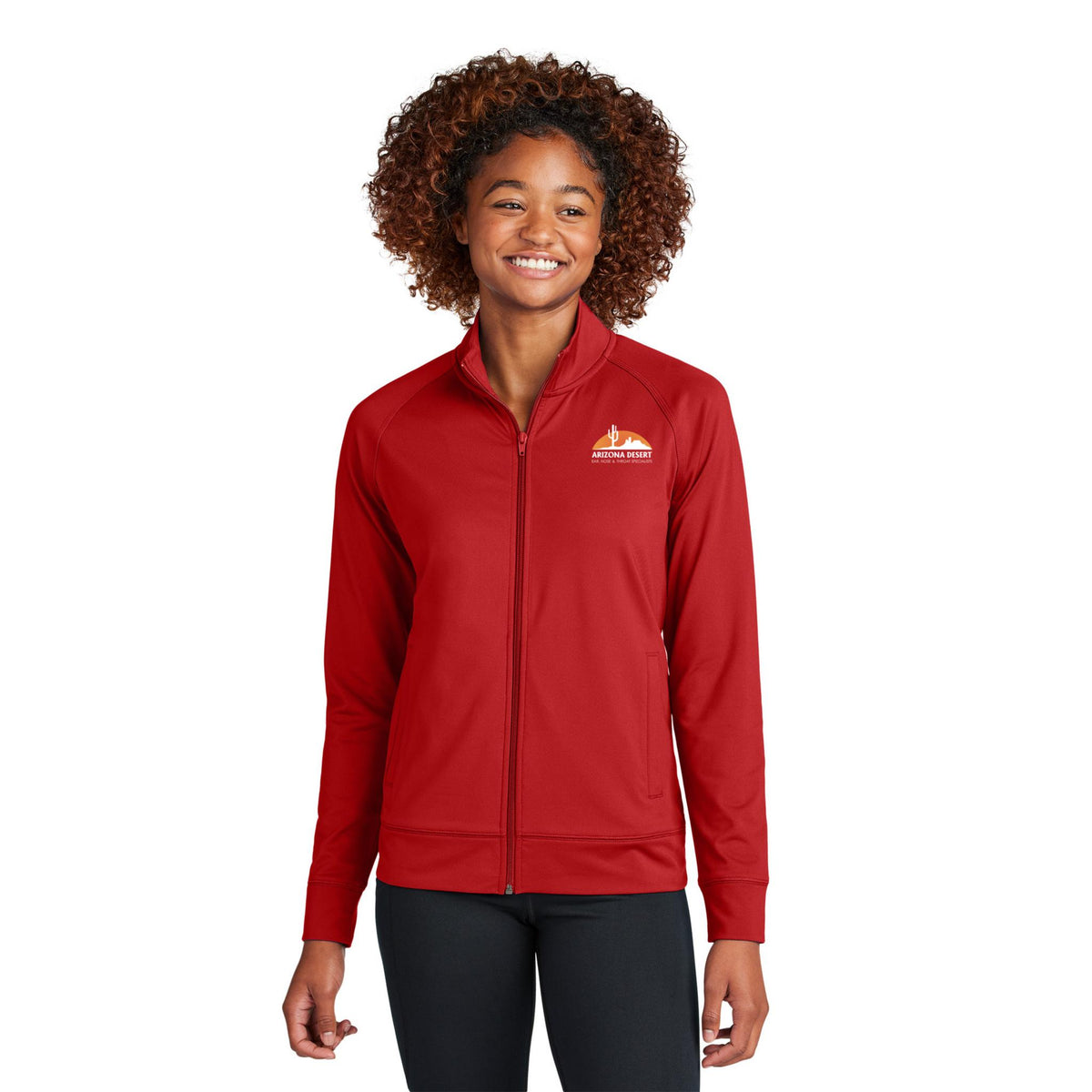 Sport-Tek® Women's Sport-Wick® Stretch Full-Zip Cadet Jacket