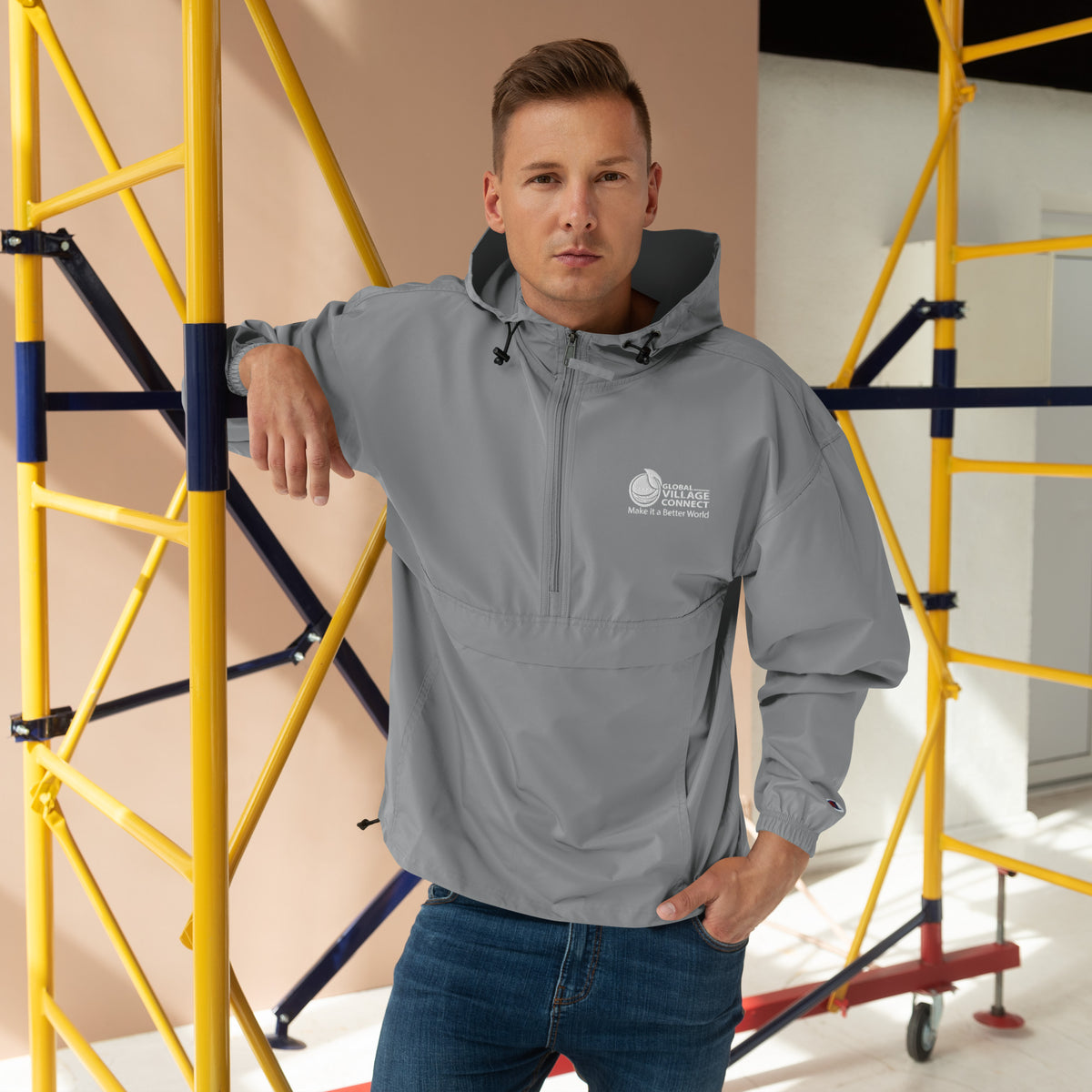 Embroidered Champion Packable Jacket