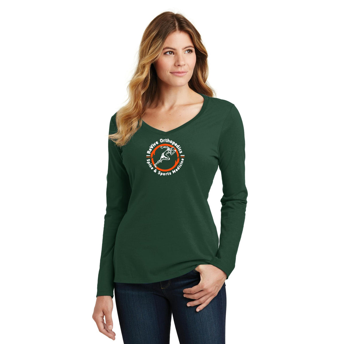 Women's Long Sleeve V-Neck Tee