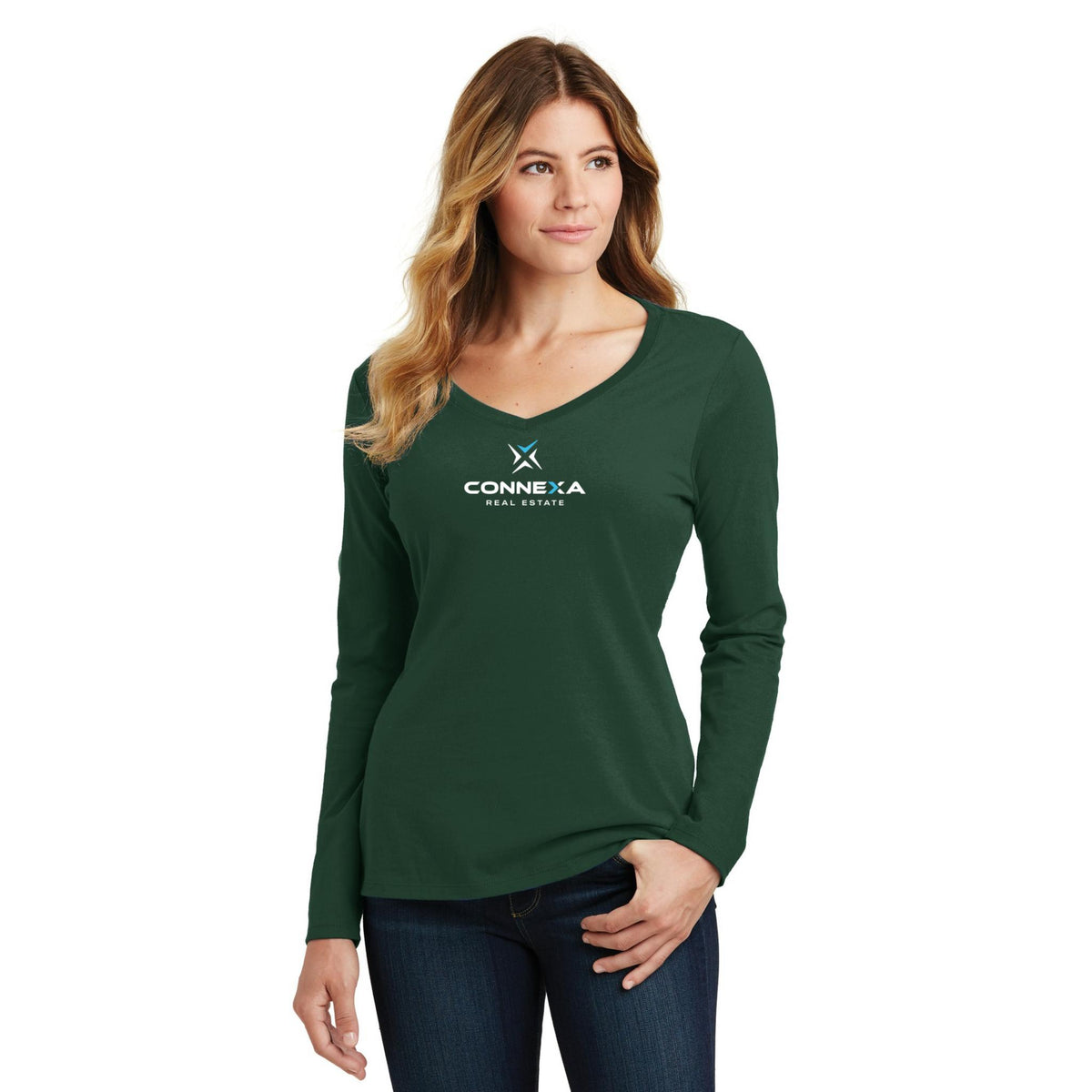 Women's Long Sleeve V-Neck Tee