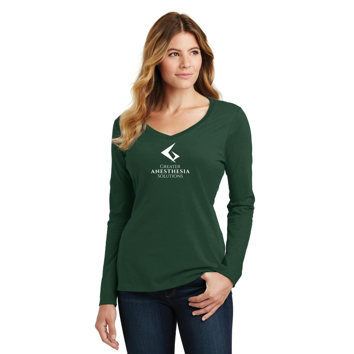 Women's Long Sleeve V-Neck Tee