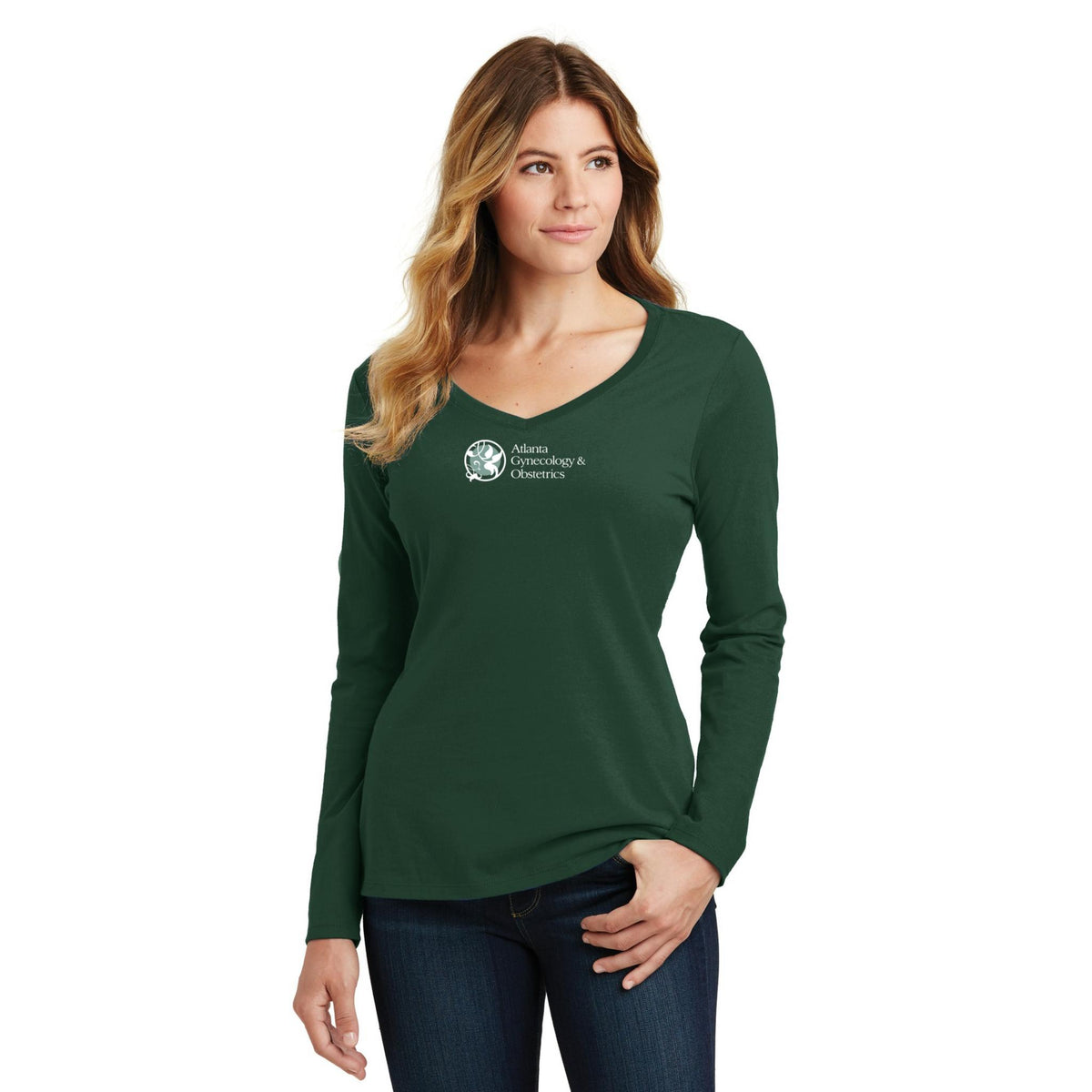 Women's Long Sleeve V-Neck Tee