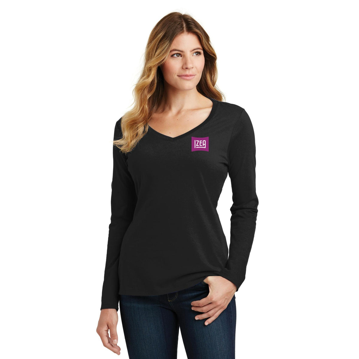 Women's Long Sleeve V-Neck Tee