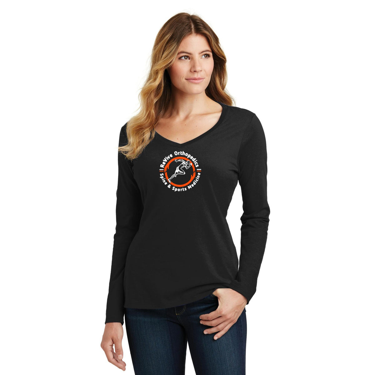 Women's Long Sleeve V-Neck Tee