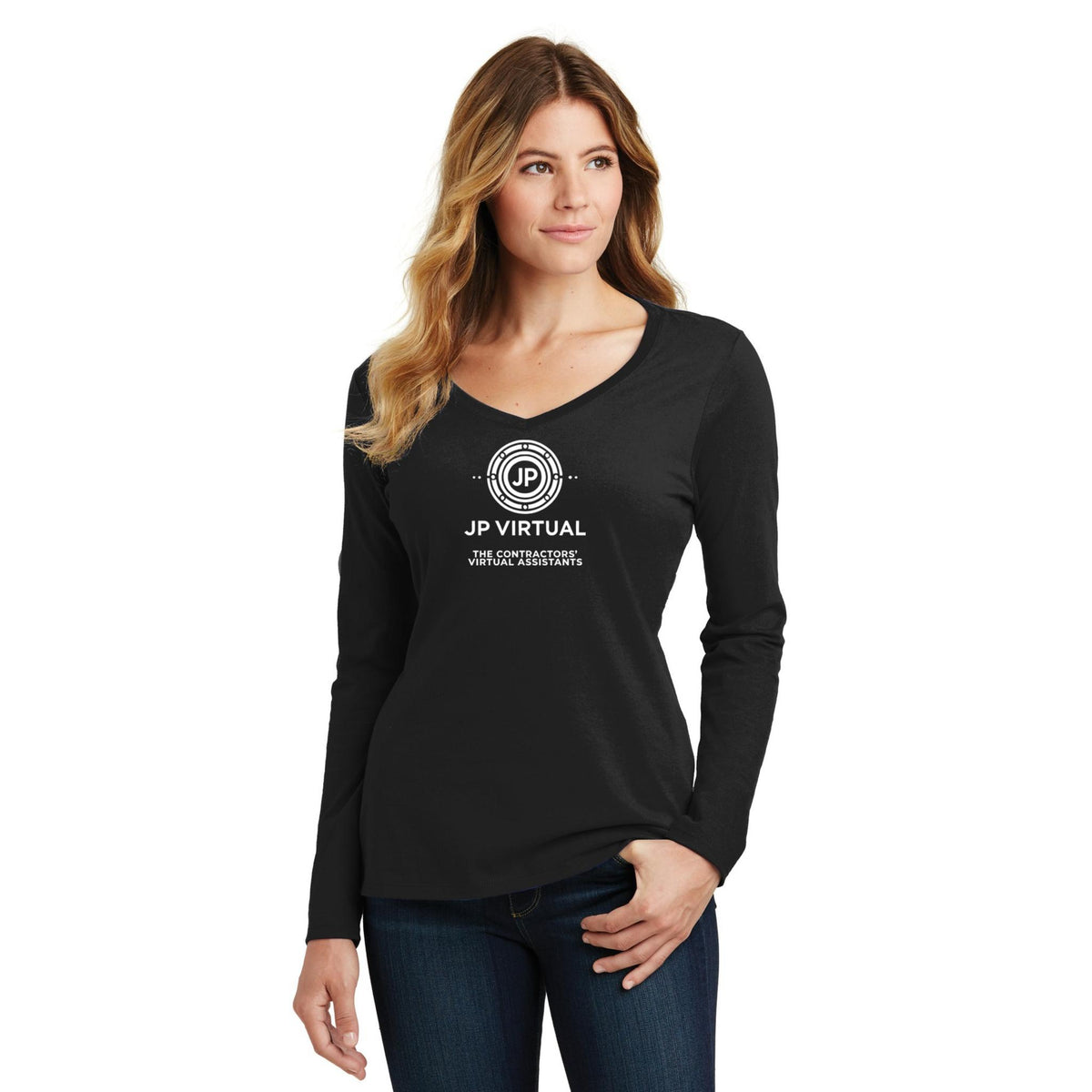 Women's Long Sleeve V-Neck Tee