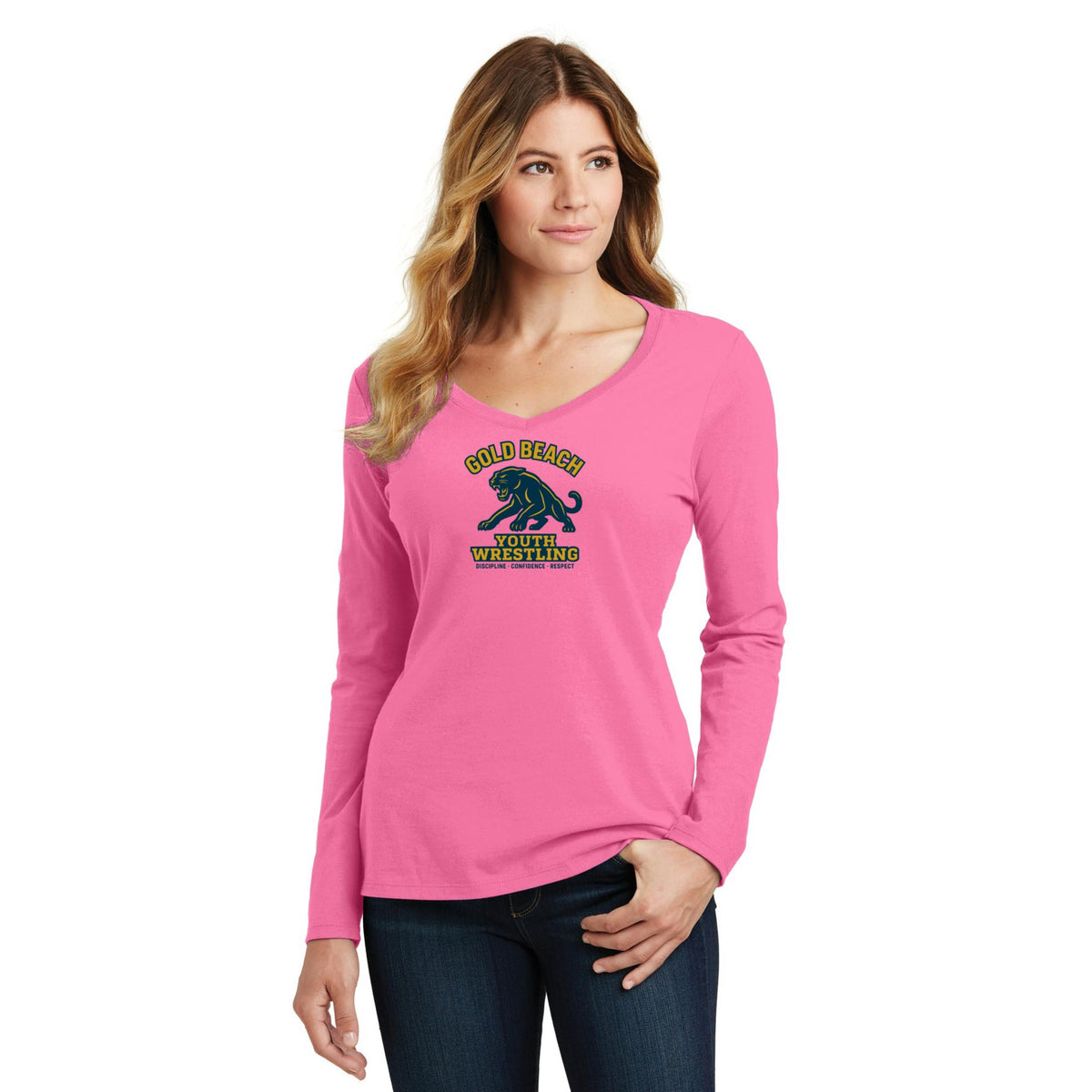 Women's Long Sleeve V-Neck Tee