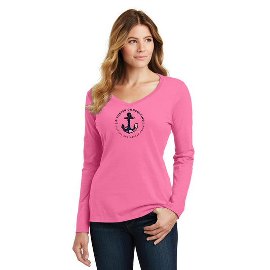 Women's Long Sleeve V-Neck Tee