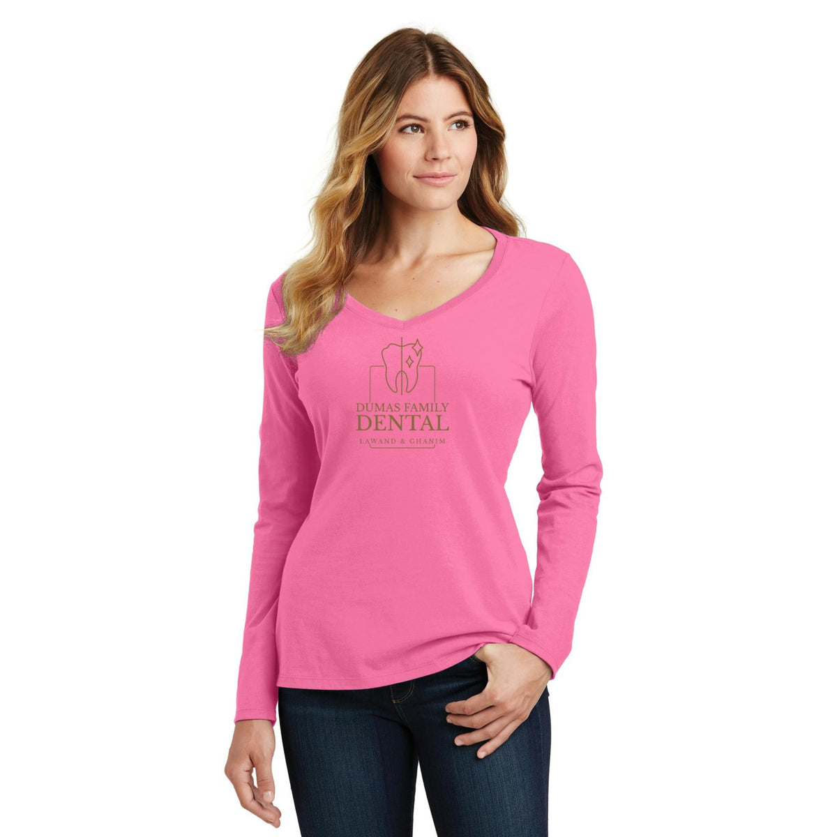 Women's Long Sleeve V-Neck Tee