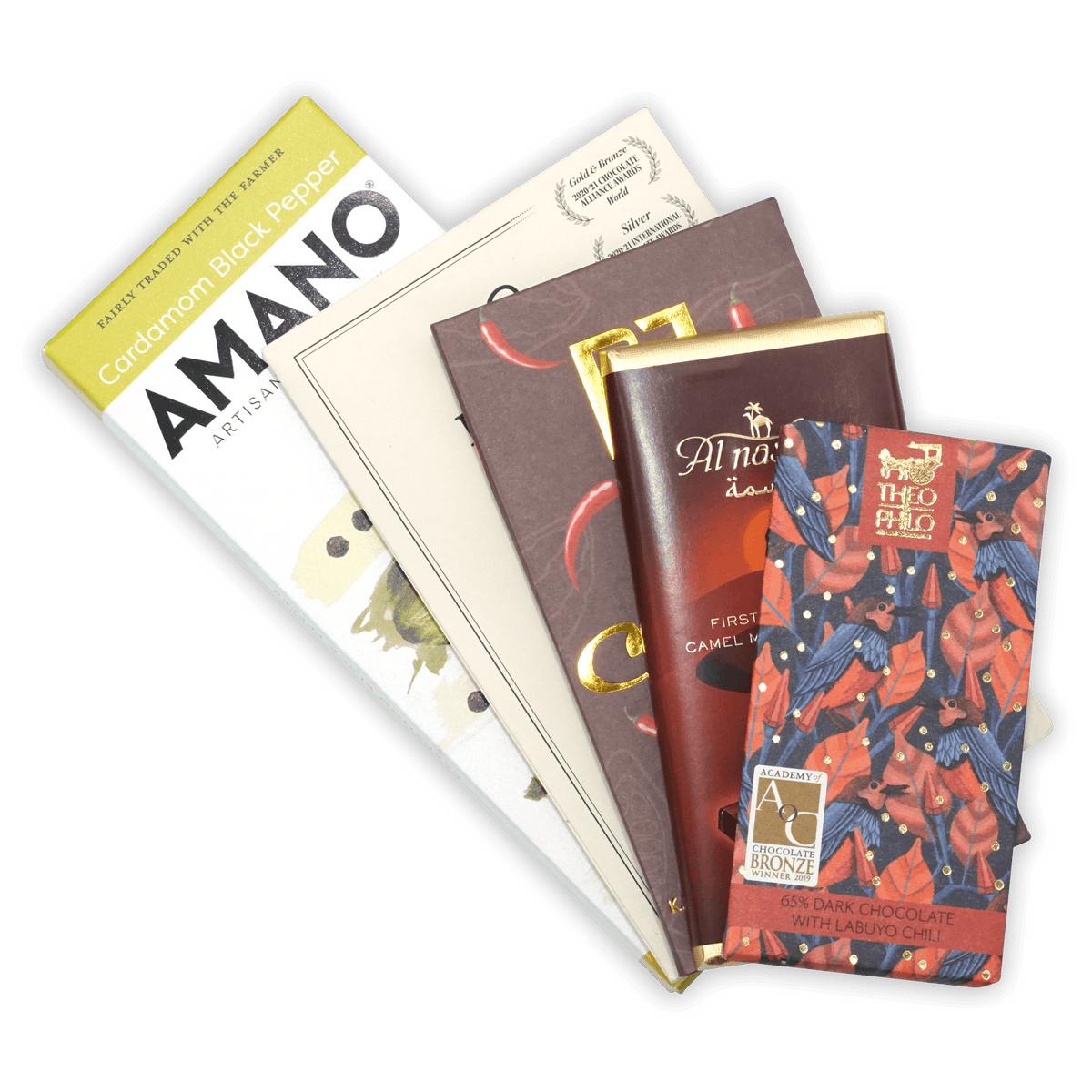 Spicy Chocolate Bar Bundle (5 Bars) by Bar & Cocoa