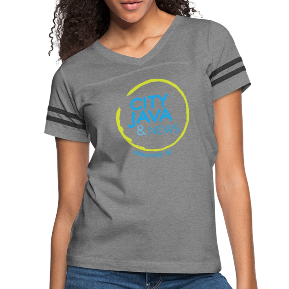 City Java Women’s V-neck T-Shirt - heather gray/charcoal
