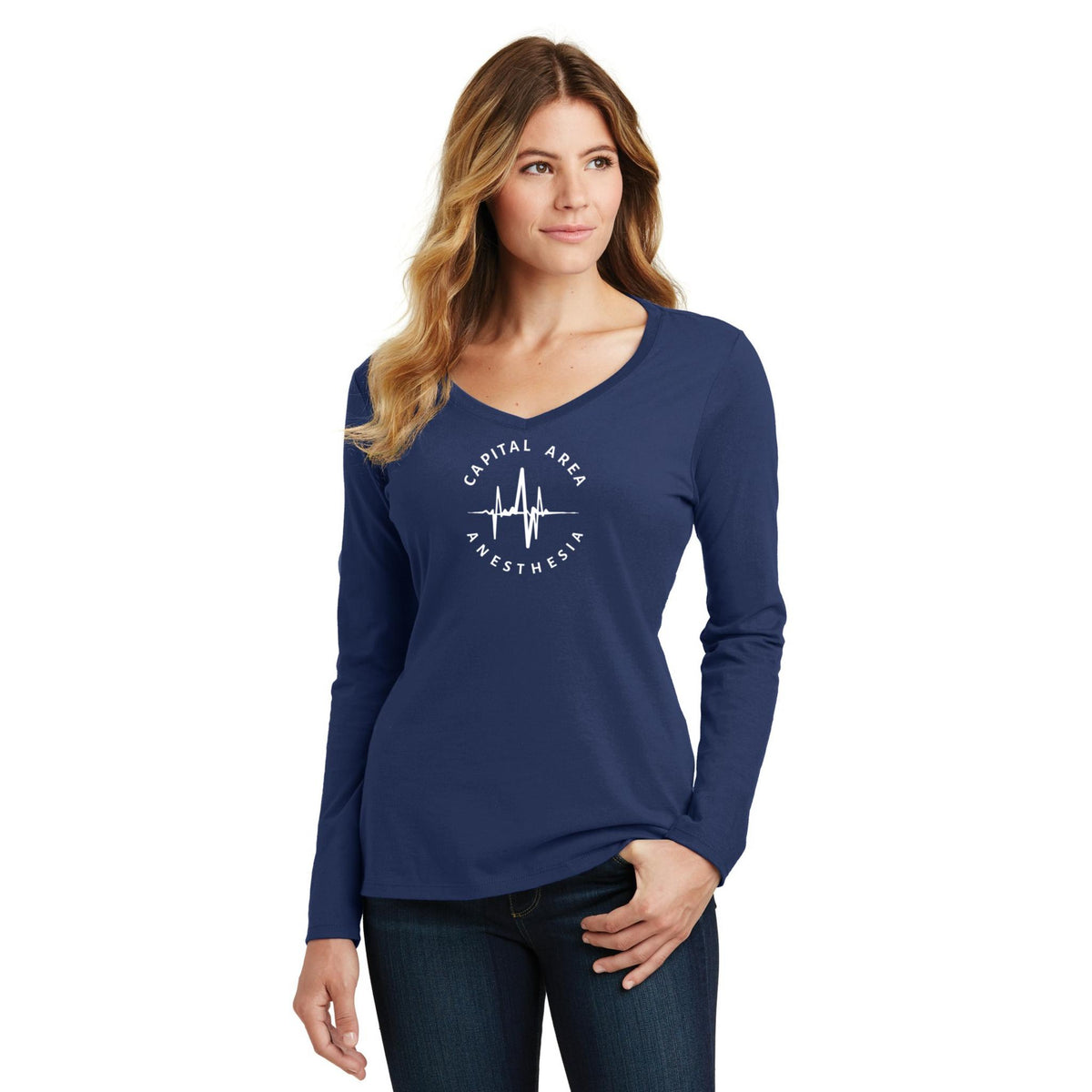 Women's Long Sleeve V-Neck Tee