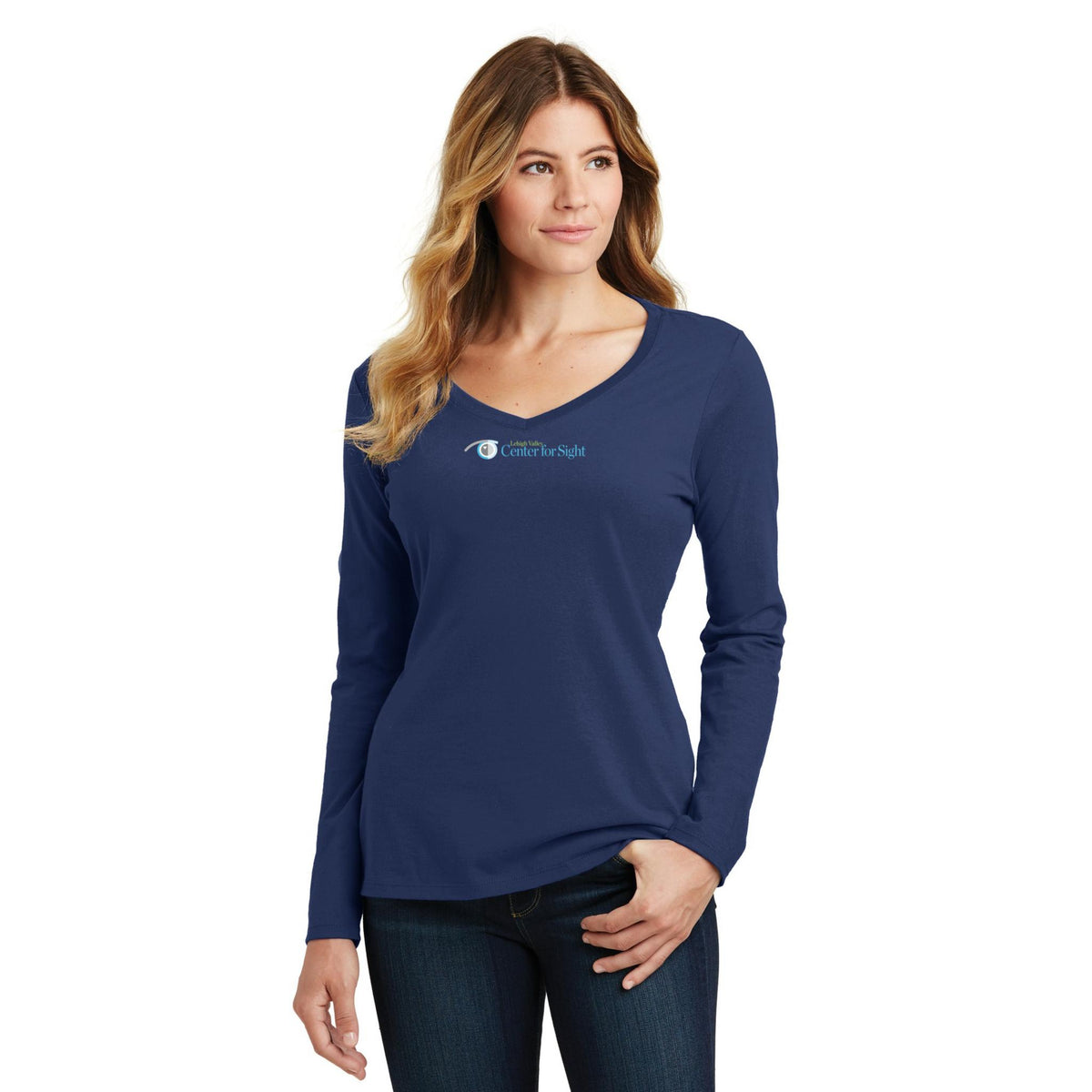 Women's Long Sleeve V-Neck Tee