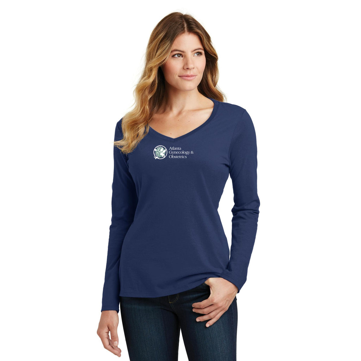 Women's Long Sleeve V-Neck Tee