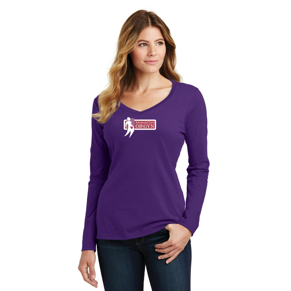 Women's Long Sleeve V-Neck Tee