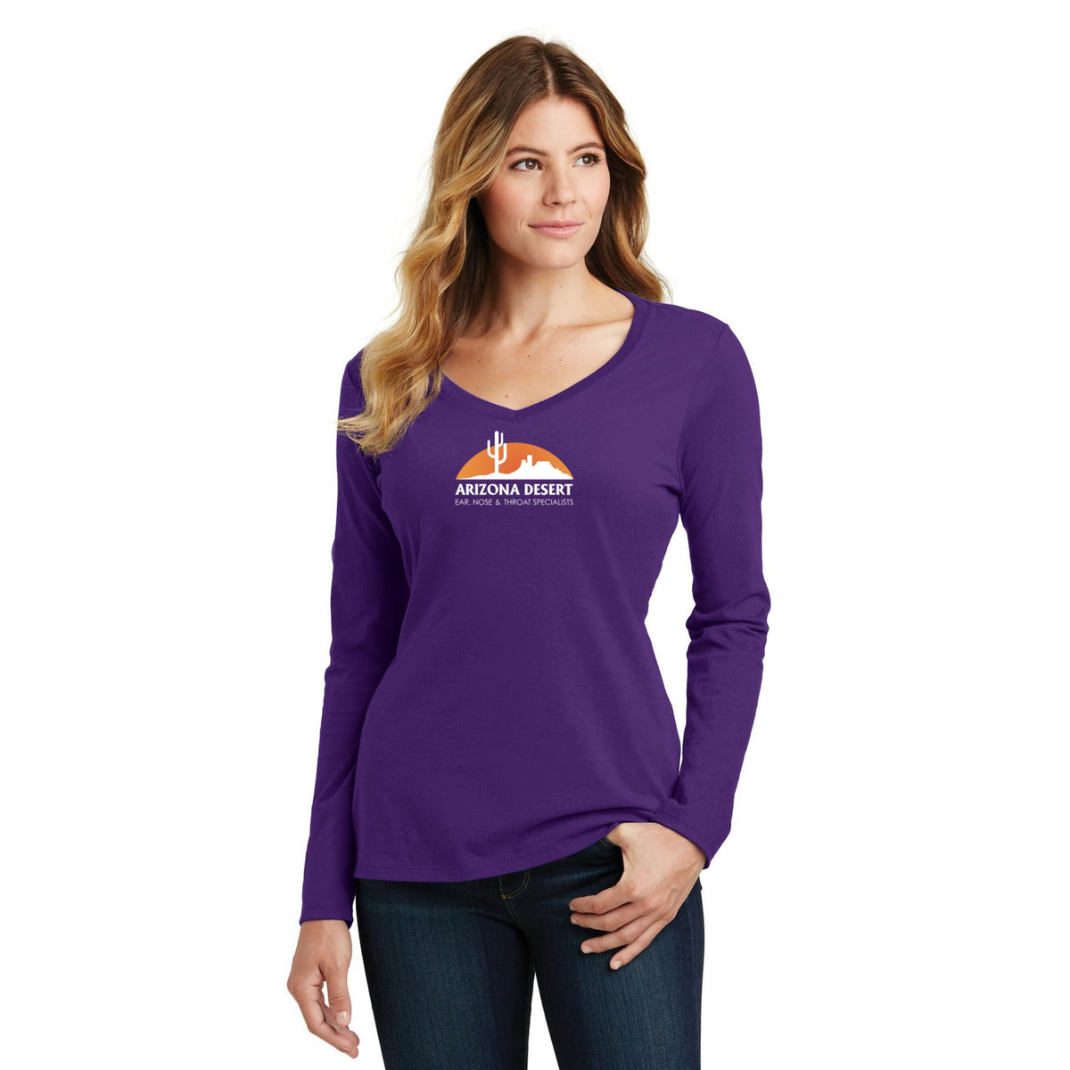 Women's Long Sleeve V-Neck Tee
