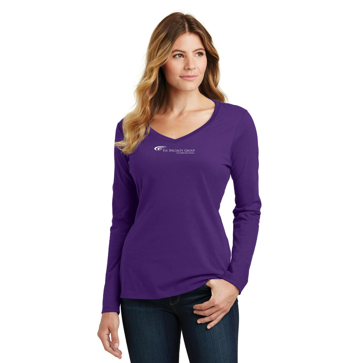 Women's Long Sleeve V-Neck Tee