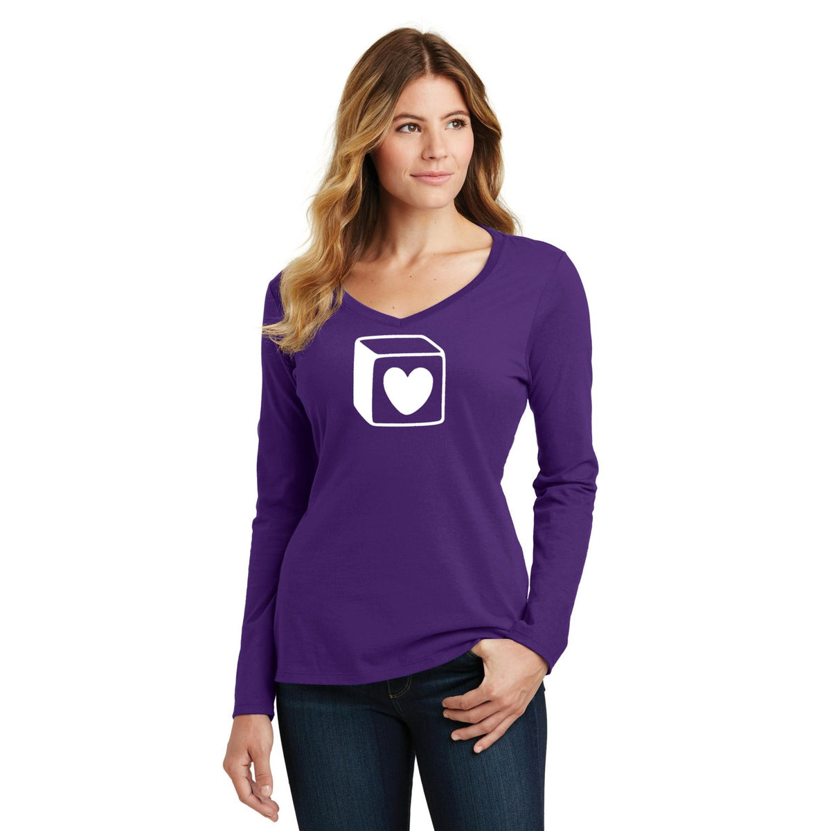 Women's Long Sleeve V-Neck Tee