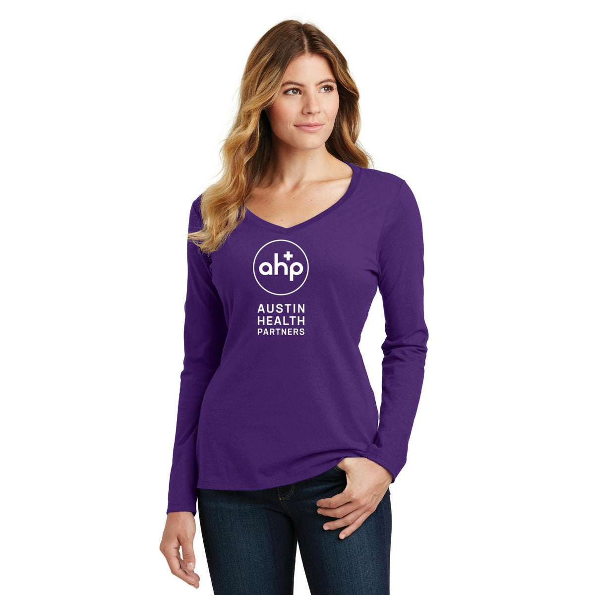Women's Long Sleeve V-Neck Tee
