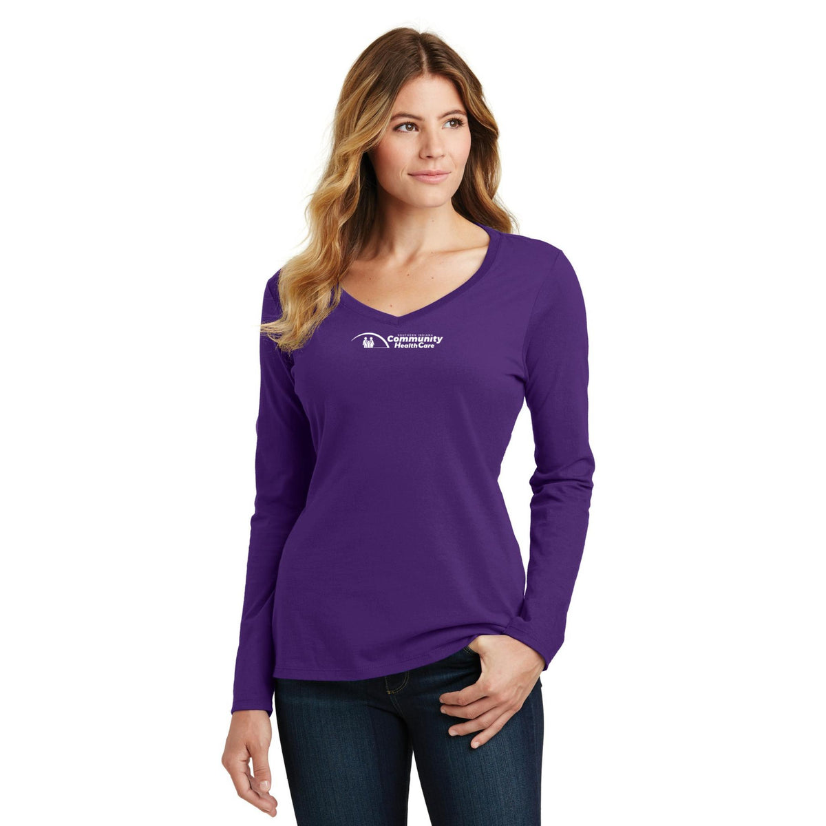 Women's Long Sleeve V-Neck Tee