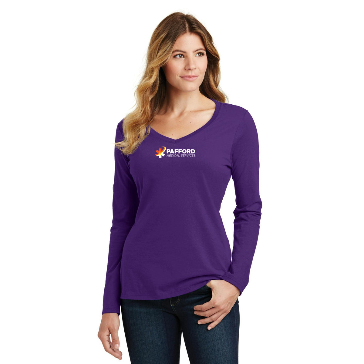 Women's Long Sleeve V-Neck Tee
