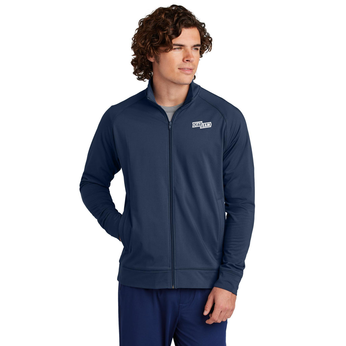 Sport-Tek® Sport-Wick® Stretch Full-Zip Cadet Jacket