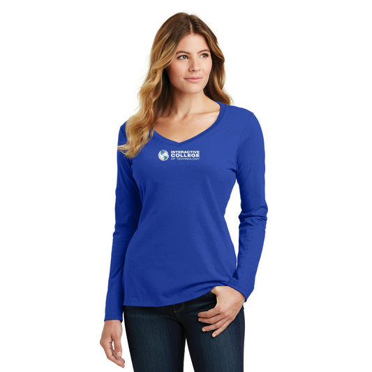Women's Long Sleeve V-Neck Tee