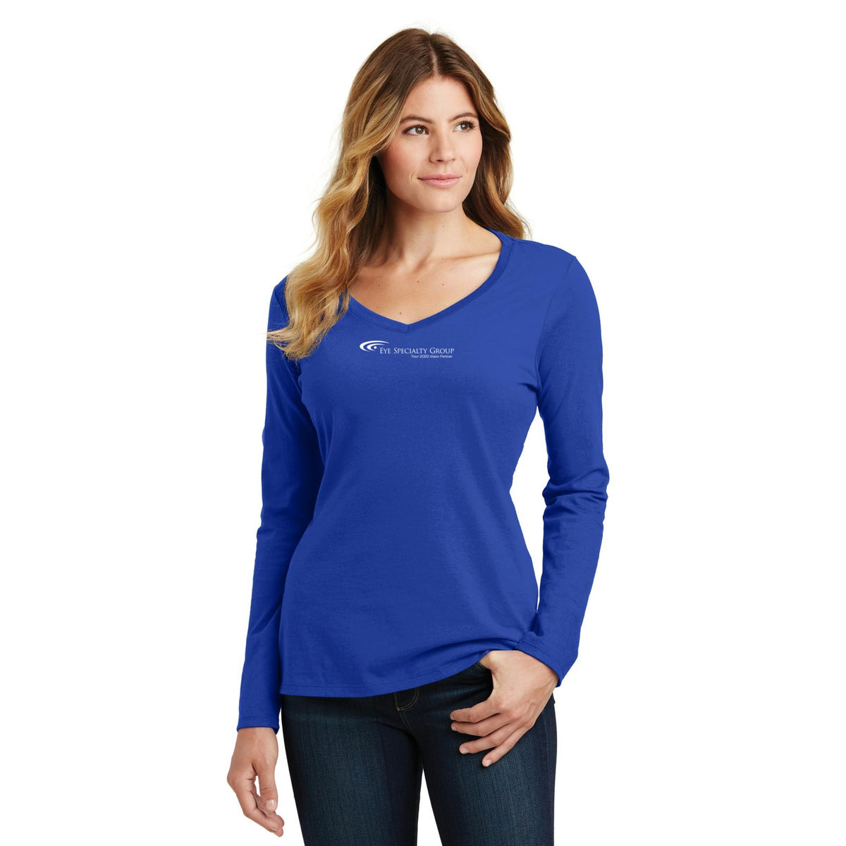 Women's Long Sleeve V-Neck Tee