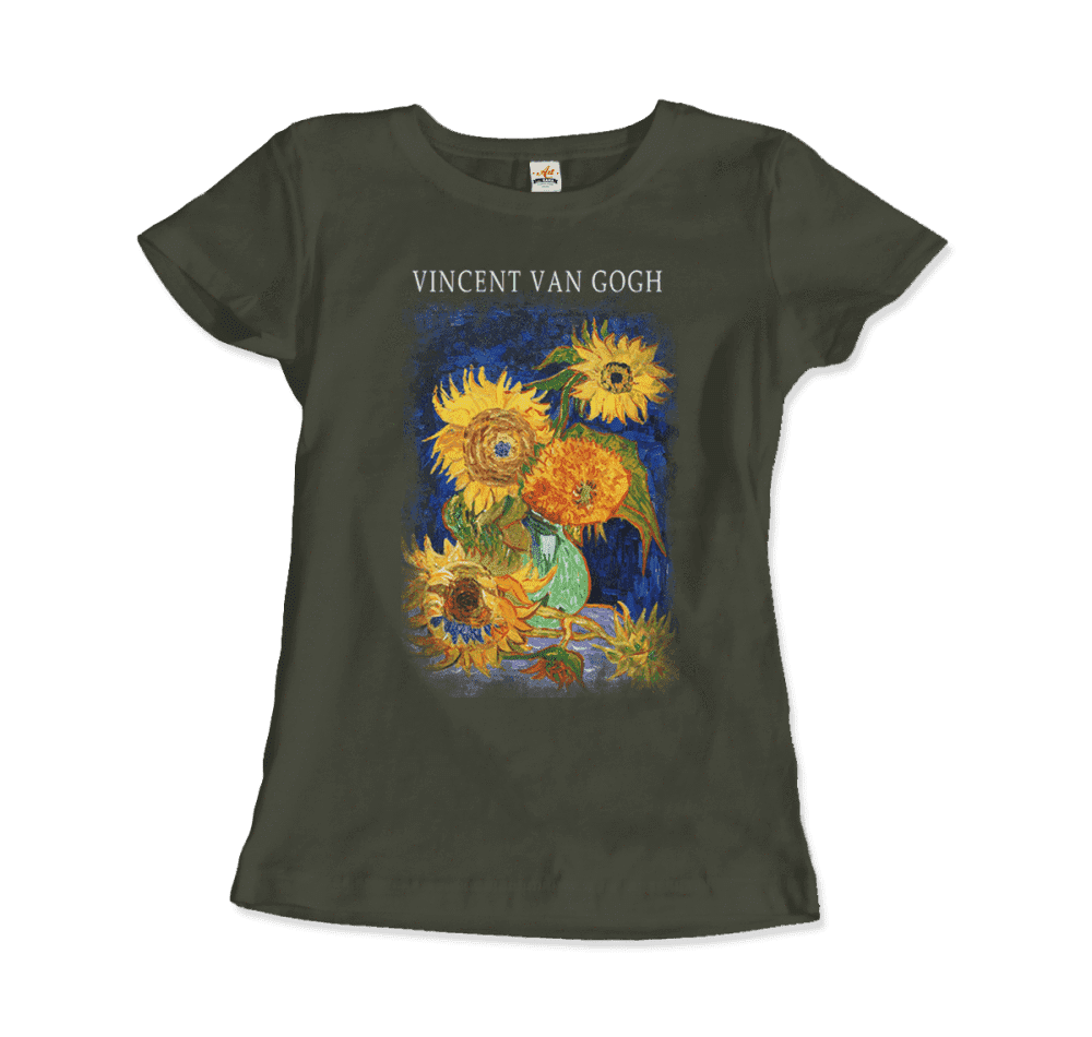 Van Gogh Five Sunflowers 1888, Artwork T-Shirt by Art-O-Rama Shop