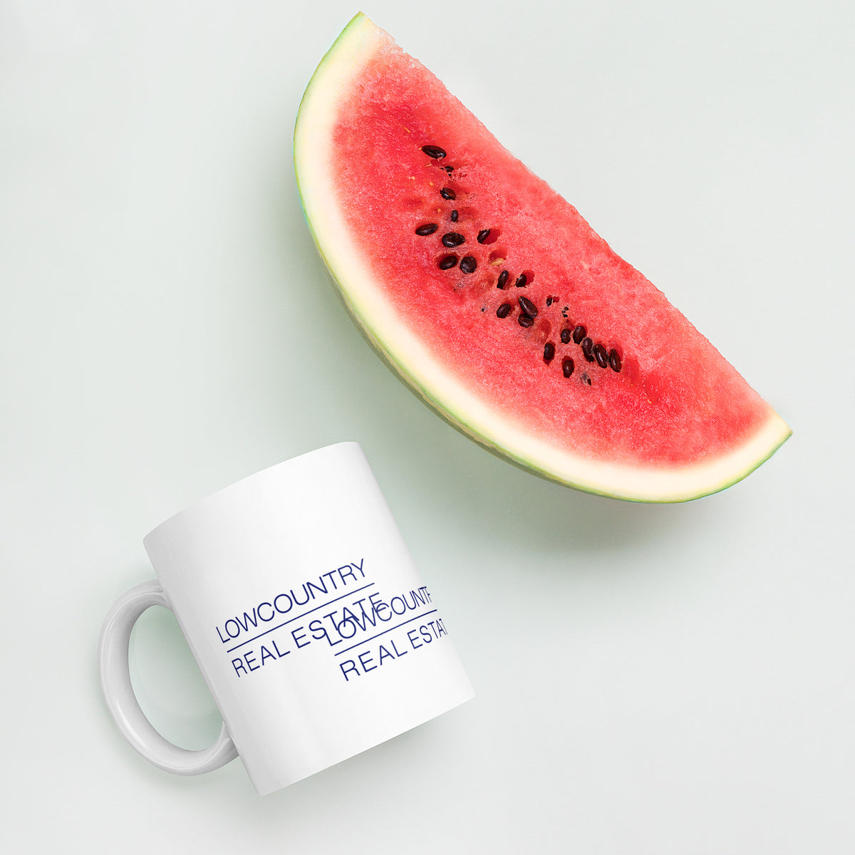 White glossy mug