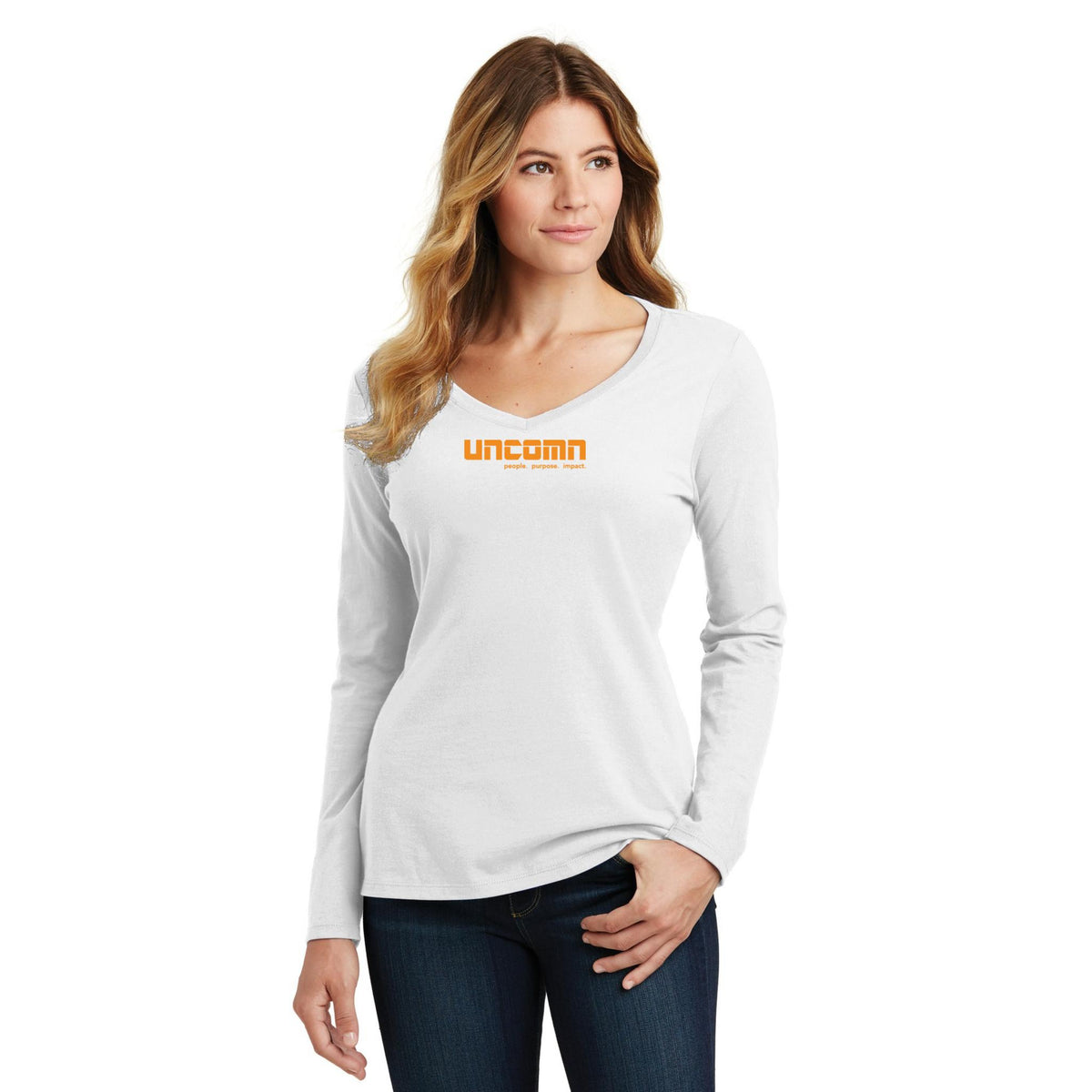 Women's Long Sleeve V-Neck Tee