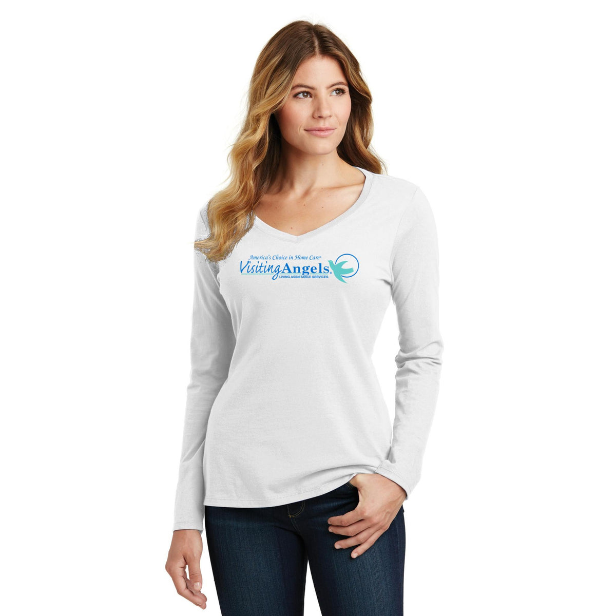 Women's Long Sleeve V-Neck Tee