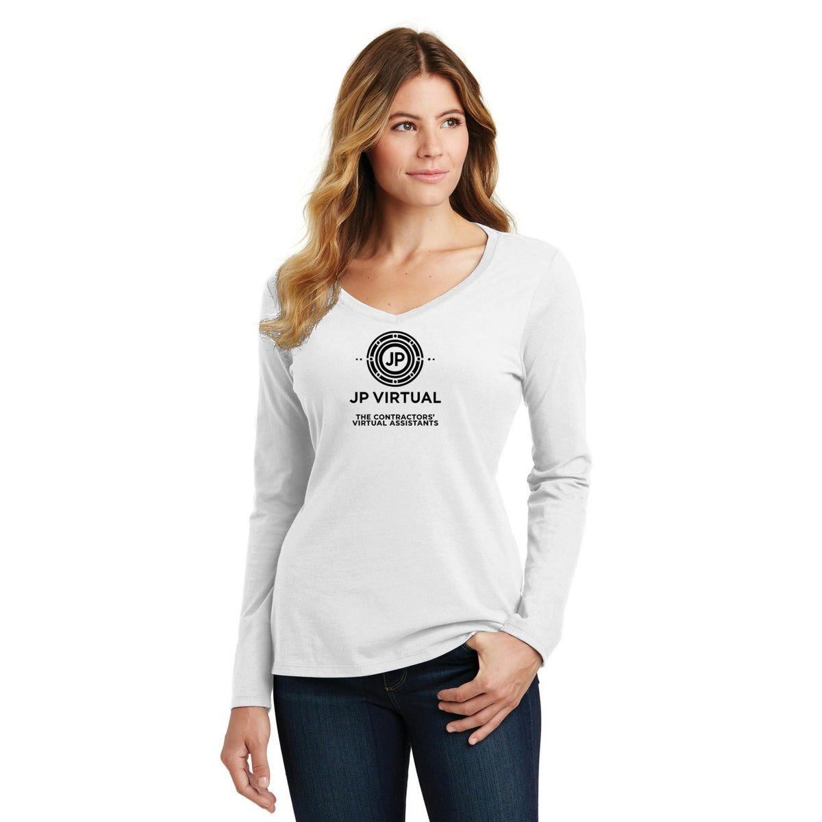 Women's Long Sleeve V-Neck Tee
